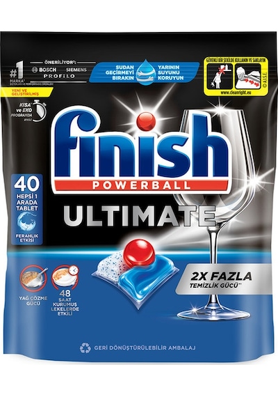 Finish Ultimate Bulaşık Makinesi Deterjanı Tableti 40 Kapsül