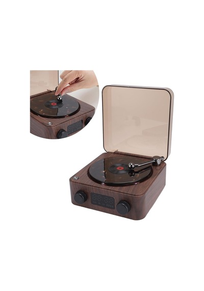 Retro Pikap Tasarımlı Bluetooth Hoparlör Dijital Saatli & Led Işıklı & Gece Lambası Kahverengi - 869106070