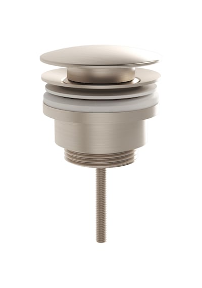 VitrA Origin A4514834 Yuvarlak Lavabo Süzgeci, Universal, Sabit, Fırçalı Nikel