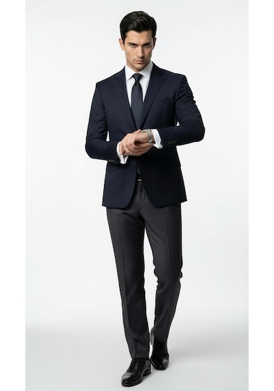 Plus Scorpion Erkek Blazer Ceket Twill Dokuma Likralı Notch Yaka 1 Düğmeli Çift Yırtmaçlı Slim Fit Lacivert Plus Scorpion Erkek Blazer Ceket Twill Dokuma Likralı Notch Yaka 1 Düğmeli Çift Yırtmaçlı Slim Fit Lacivert
