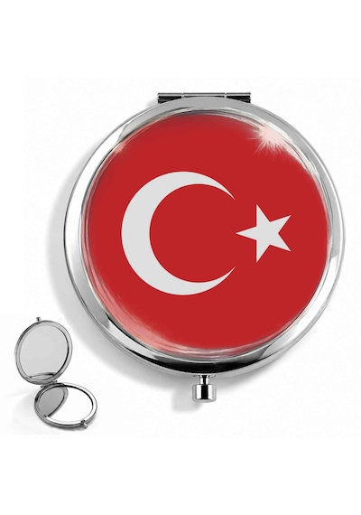 Makyaj Aynası Türk Bayrağı Tasarımlı Cep Aynası El Aynası Kişiye Özel Hazırlanabilir Çift Taraflı Yuvarlak Çanta Aynası Kırmızı Makyaj Aynası Türk Bayrağı Tasarımlı Cep Aynası El Aynası Kişiye Özel Hazırlanabilir Çift Taraflı Yuvarlak Çanta Aynası Kırmızı
