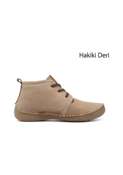 Gönderir Gönderi R Kadın Krem Nubuk Bağcıklı Hakiki Deri Comfort Bot Dkzb02842661