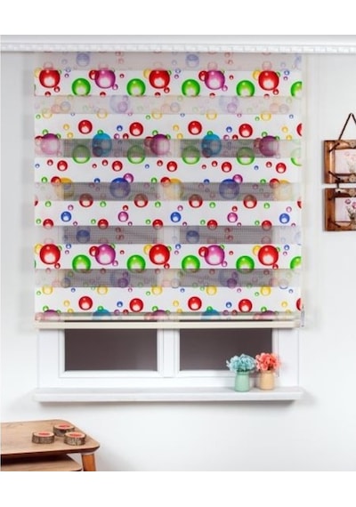Asyhome Baloncuk Desen Zebra Stor Perde