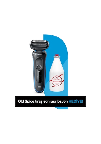 Braun Series 5 B1000S Kablosuz Tıraş Makinesi + Old Spice Tıraş Sonrası Losyon 100 ML