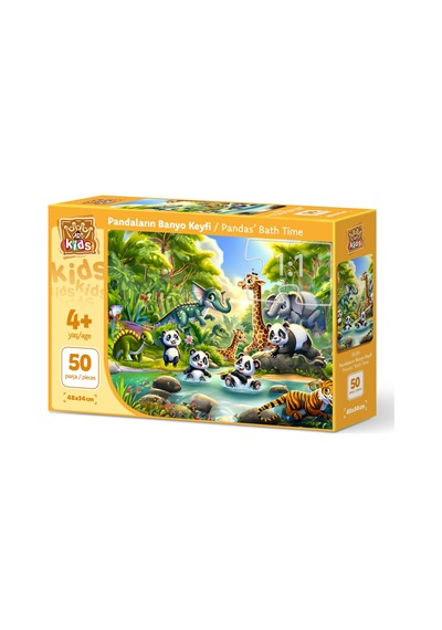 Art Çocuk Pandaların Banyo Keyfi 50 Parça Puzzle