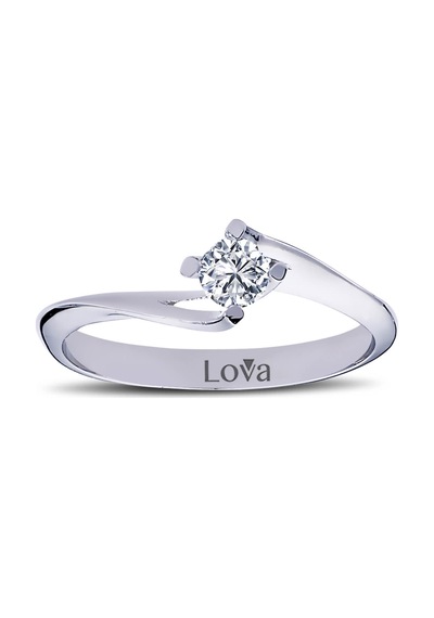 Lova E Renk 0,19 Karat Pırlanta Tektaş Yüzük - IDL Sertifikalı