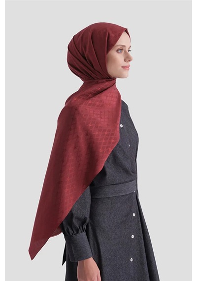 Armine Elegance Pamuk - İpek Şal Ap3001 Bordo