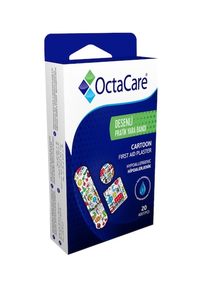 Octacare Desenli Yara Bandı 1 Paket 20 Adet