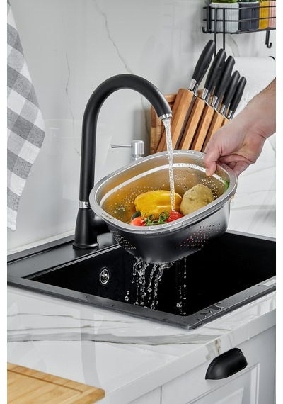 Cooker Maxflow 26 Cm Çelik Süzgeç Yk1872 Gümüş