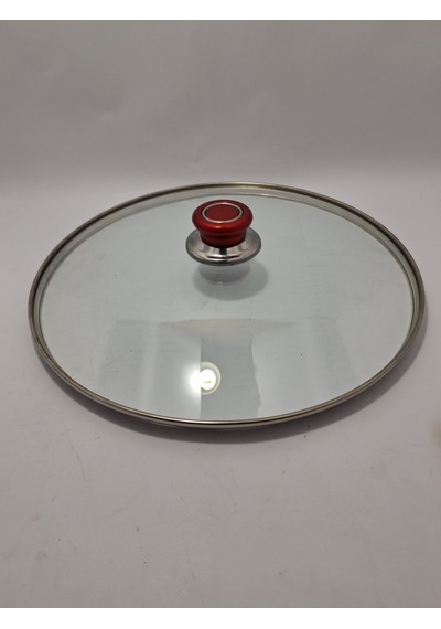 Cam Kapak 32 Cm Ve Kırmızı Elma Şekeri Kulp