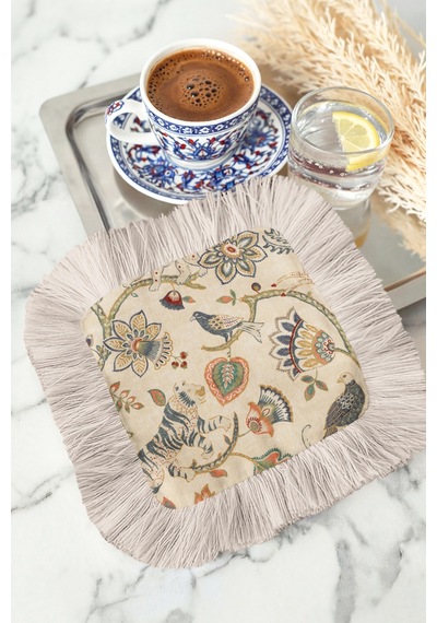 Hint Hint Kaplan Çiçek Kuş Saçaklı Sunum Peçetesi - Vintage Bohem Krem Yeşil Bardak Altlığı Mendil Ayışığı Açık Hardal Hint Hint Kaplan Çiçek Kuş Saçaklı Sunum Peçetesi - Vintage Bohem Krem Yeşil Bardak Altlığı Mendil Ayışığı Açık Hardal