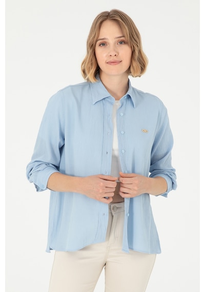 U.s. Polo Assn. Kadın Açık Mavi Gömlek Desenli 50297121-vr003 Açık Mavi