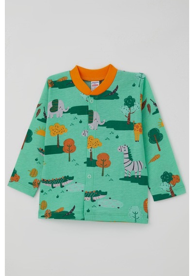 Breeze Erkek Bebek Pijama Takımı Safari Temalı Sevimli Hayvancıklar Desenli Önden Çıtçıtlı 4 Ay-1 Yaş, Yeşil Breeze Erkek Bebek Pijama Takımı Safari Temalı Sevimli Hayvancıklar Desenli Önden Çıtçıtlı 4 Ay-1 Yaş, Yeşil