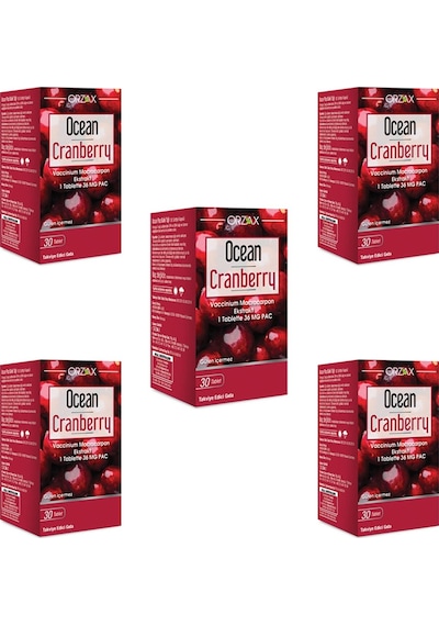 Orzax Ocean Cranberry 30 Tablet X 5 Adet