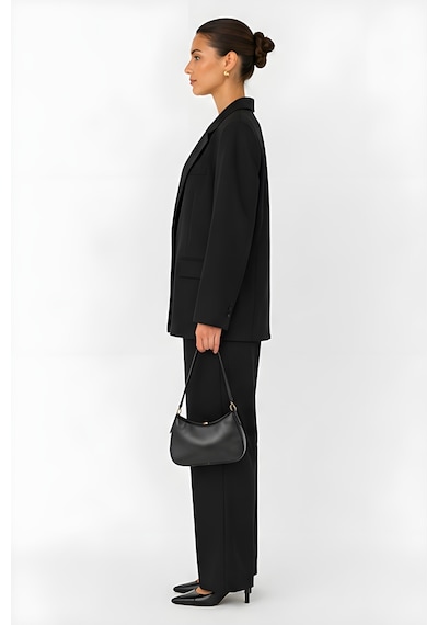 Lili Woman Kadın Siyah Oversize Blazer Ceket 9281