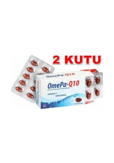 2 Kutu Omepa-Q10 - Omega 3 Ve Koenzim Q10 Ubiquinol 30 Kapsül