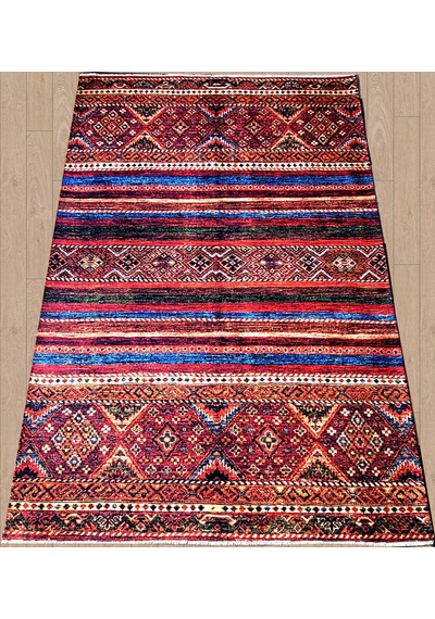 Dekoratif Dijital Baskı Pamuklu Kaymaz Taban Kilim 1028 Lacasa Bordo