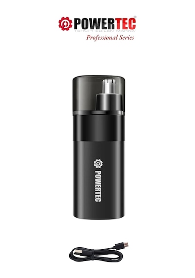 Powertec TR-504 Profesyonel Şarjlı Burun & Kulak Kılı Tıraş Makinesi 9600 Rpm 2 Saat Siyah