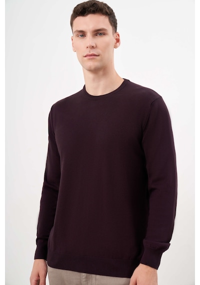 Morven Erkek Mor Basic Bisiklet Yaka Dynamic Fit Rahat Kesim Triko 26kc017006309 Mor Mor