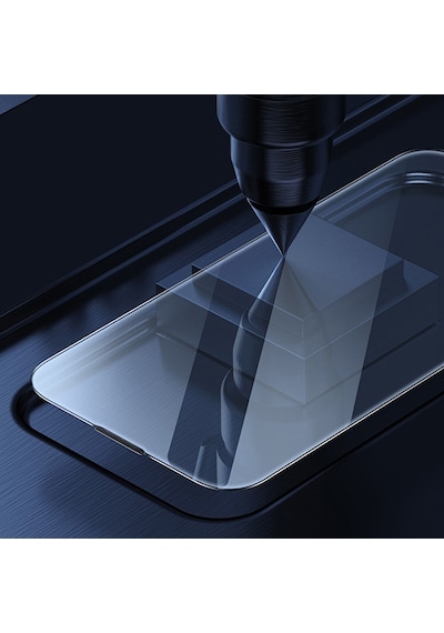 Baseus 0.3mm Crystal Apple Uyumlu   iPhone 14 Plus - 13 Pro Max Full Tempered E