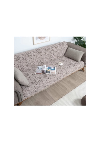 Çok Amaçlı Pamuklu Örtü- Kanepe-koltuk Şalı-koltuk Örtüsü 170x220-772 Kahverengi
