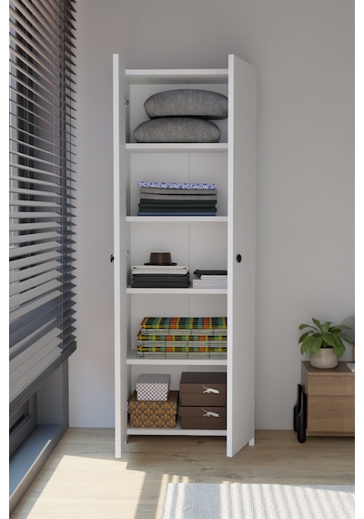 Alpaevmobilya 150 Cm 2 Kapaklı 5 Raflı Geniş Çok Amaçlı Yatak Odası Kıyafet Dolabı Düzenleyici Ve Organizer Beyaz Alpaevmobilya 150 Cm 2 Kapaklı 5 Raflı Geniş Çok Amaçlı Yatak Odası Kıyafet Dolabı Düzenleyici Ve Organizer Beyaz