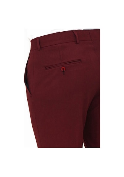 Wessi Desensiz Slim Fit Bordo Erkek Pantolon Bordo