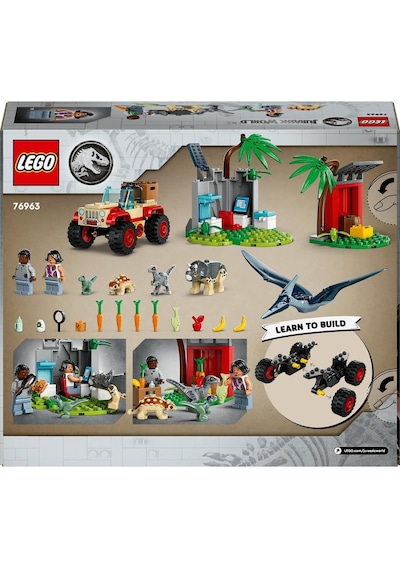 LEGO® Jurassic World Yavru Dinozor Kurtarma Merkezi 76963-4+ Yaratıcı Oyuncak Yapım Seti - 139 Parça