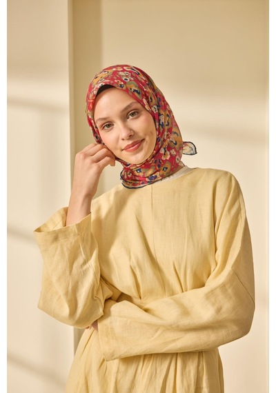 Silk Home Soft Eşarp 73090-06 Fuşya, Sisli Yeşil, Gece Mavi, Yanık Sarı