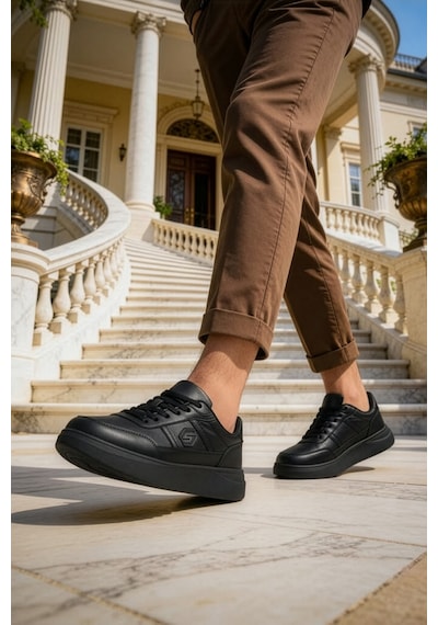 Daxtors D07003 Günlük Ortopedik Erkek Sneaker Spor Ayakkabı Siyah