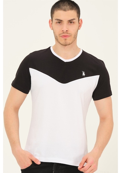 T8591 Dewberry Mens T-shırt-beyaz Beyaz
