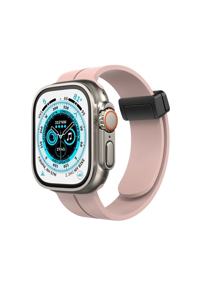 Newface - 426 - Apple Watch Uyumlu 42mm Kr412 Elegance Stylısh Kordon - Csmo-tex - - Pudra