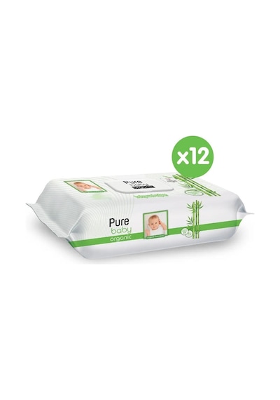Pure Baby Organik Bambu Islak Havlu 12X90 1080 Yaprak 86841119001