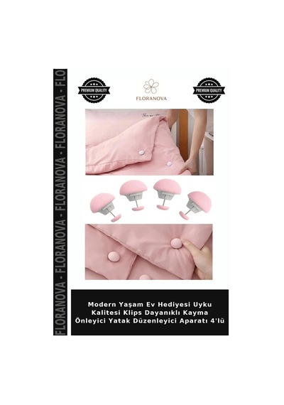 Modern Yaşam Ev Hediyesi Uyku Kalitesi Klips Dayanıklı Kayma Önleyici Yatak Düzenleyici Aparatı 4'lü Çok Renkli