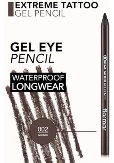 Suya Dayanıklı Jel Göz Kalemi Koyu Kahve - Extreme Tattoo Gel Pencil - 002 Walnut - 8682536028844 Genel
