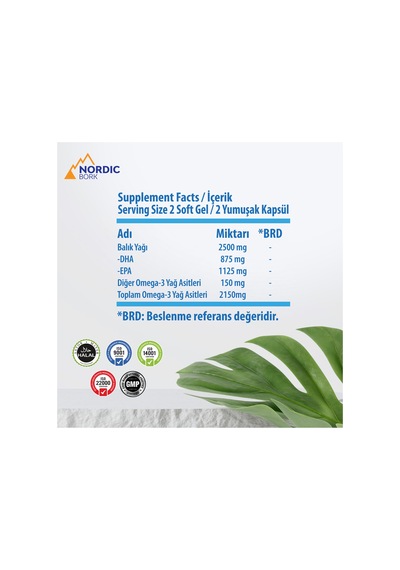 Bork Pure Omega-3 30 Softjel Yüksek Emilimli Balık Yağı, Epa & Dha İçeren Takviye Edici Gıda