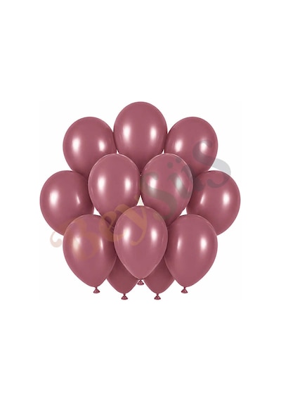 Rosewood Renk Lateks Retro Balon 30 Cm - 12 Adet Pembe