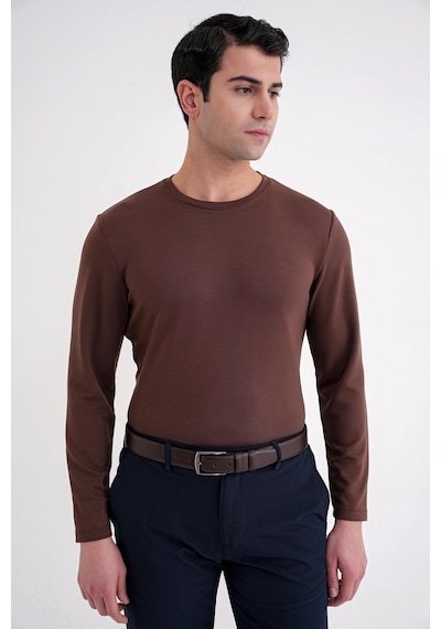 Efor Ts 892 T-shırt Comfort Kakao Casual Kakao