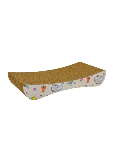 Kedi Tırmalama Tahtası, Sevimli Kedi Desenli, Xsmall Boy 43x7x21 Cm