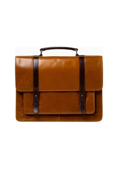 Ryoko Bristol Satchel Deri Evrak Ve Laptop Çantası Evrak Çantası Kahverengi