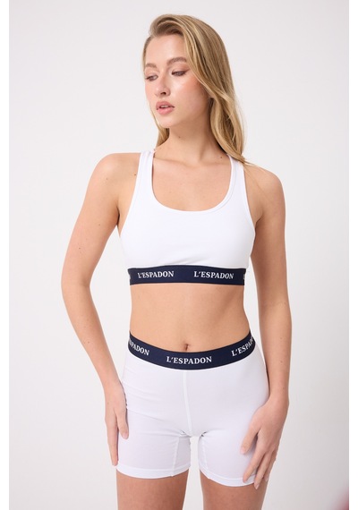 Athleshorts Yüksek Bel Kadın Uzun Boxer Şort -3306 Beyaz