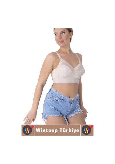 Wintoup İz İç Göstermez Meme Dikleştirici Şekillendirici Çok Şık Rahat Estetik Mideli Toparlayıcı Sütyen Ten