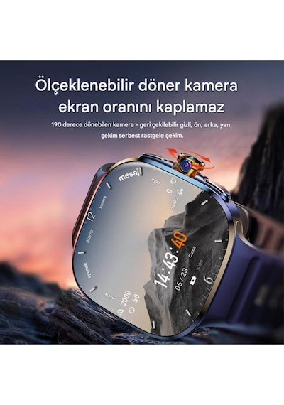 5g Android Akıllı Saat Sım Kartlı Wifi Nfc Gps Amoled Ekran Spor Ve Sağlık Tracker