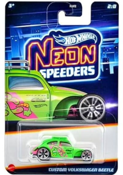 Hot Wheels Neon Yarışlar Temalı Arabalar Jby93 Neon Speeders Custom Volkswagen Beetle Çok Renkli