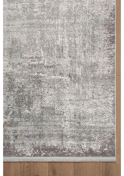 Matris Mı002g Gri Halı Modern Pamuk Taban Akrilik Tozuaz Salon Yatak Odası Koridor Halısı-1330