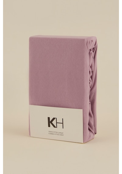 Karaca Home Penye Fitted Çarşaf Tek Kişilik 100x200+30 Cm Pembe Pembe