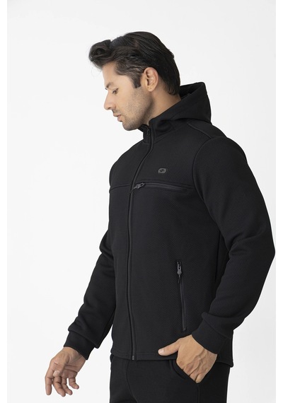 Crozwise 6054 Su İticili Kapşonlu Erkek Sweat Siyah SiYAH