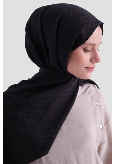 Armine Elegance Pamuk - İpek Şal P3001 Siyah