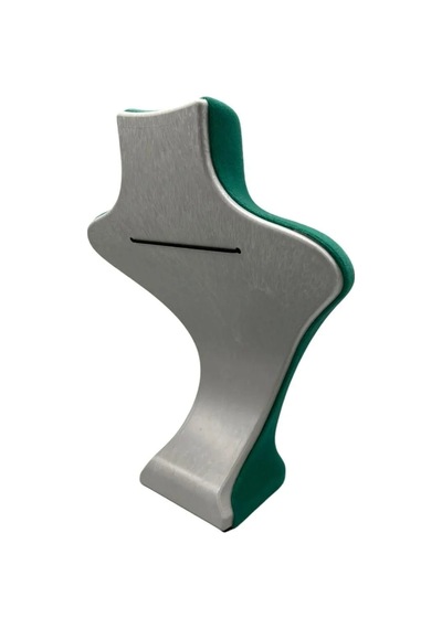 Yerli Üretim Londra Model Süet Kumaş Yeşil Renk 22/18 Cm Kolye Sergileme Mankeni Çok Renkli