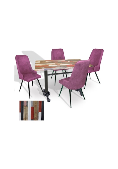 Çipa - Çırağan Mutfak Masa Takımı - 70x120 Werzalit, Wermodin Ve Allzalit Tabla - Red Wood - Mor Çok Renkli Çipa - Çırağan Mutfak Masa Takımı - 70x120 Werzalit, Wermodin Ve Allzalit Tabla - Red Wood - Mor Çok Renkli